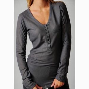 T Alexander Wang Athletic Thermal Henley T-Shirt